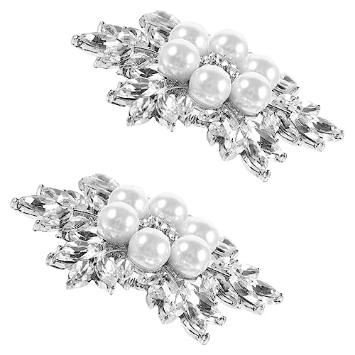 COLLBATH 2 Stück Brautschuh Clips Kristallverziert Hochzeit Party Schuhschmuck Abnehmbar Eleganter DIY Bling Schuh Brosche für Damen Pumps Sandalen von COLLBATH