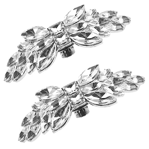 COLLBATH 2 Stück Brautschuh Clips Strass Schuhschmuck für High Heels Hochzeit Dekorative Abnehmbare Schleifen Schuhschnallen Weiß Eleganter Damenschmuck von COLLBATH