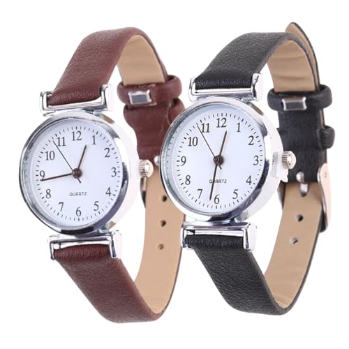 COLLBATH 2 Stück Chic Handgelenkuhr für Damen im Quarzuhr Weiß Vielseitige Armbanduhr für Modebewusste Frauen Stilvolle Outfits von COLLBATH