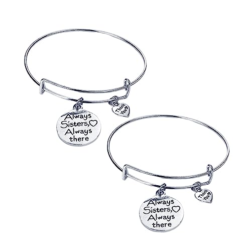 COLLBATH 2 Stück Damenarmband Armreifen Handgelenkschmuck für Freundinnen Verstellbar Leicht für Partys Reisen von COLLBATH