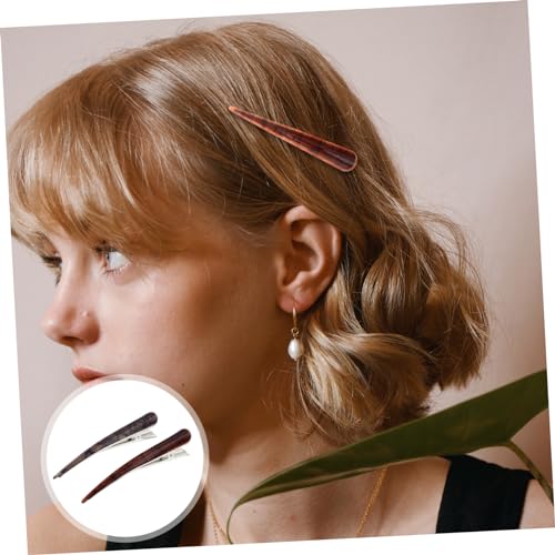 COLLBATH 2 Stück Entenschnabel Haarspangen für Friseure Starke Spannung Rutschfeste Haarklammern in Kaffee Färben und Stylen Schonend für Dickes Haar Vielseitig für Damen und Mädchen von COLLBATH