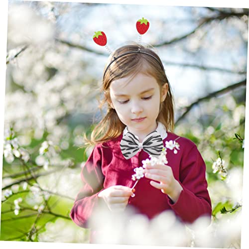 COLLBATH 2 Stück Erdbeer Haarband Süßes Früchte Stirnband für Mädchen Elastischer Kopfschmuck für Karneval Party Cosplay und Themenfeste Dekoratives Haarschmuck Accessoire von COLLBATH