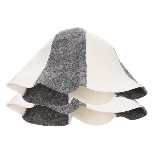 COLLBATH 2 Stück Faltbarer Filz Saunahut für Damen Atmungsaktiver Wiederverwendbarer Sauna Hut Schützt Haar und Kopf vor Hitze und Trockenheit Geeignet für Natürliche Locken und Langes von COLLBATH