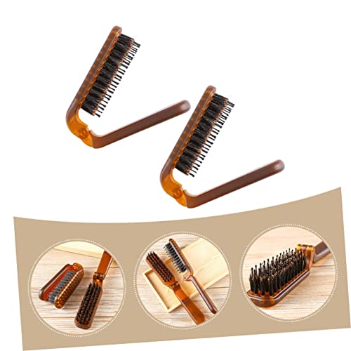 COLLBATH 2 Stück Faltbarer Reise haarbürsten und Styling kämme für Frauen und Männer Brustelfreundlich Vielseitig für Glattes und Lockiges Haar Kompakt und Strapazierfähig für Unterwegs von COLLBATH