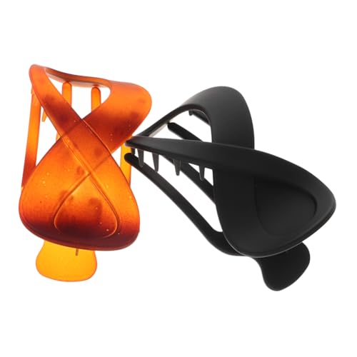 COLLBATH 2 Stück Form Haarklammern Robuste Vielseitige Haarclips für Damen Geeignet für Dünnes und Dickes Haar Mattes Schwarz und Kaffeebraun Elegante Styling hilfe für Alltag und von COLLBATH