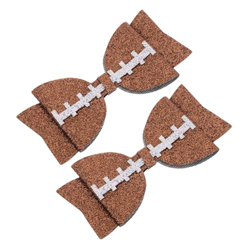 COLLBATH 2er Satz Haarschleifen-clips Für Mädchen Mit Fußballmotiv Dekorative Haarspangen Mit Sportthema Haar-accessoires Für Fußballfans von COLLBATH