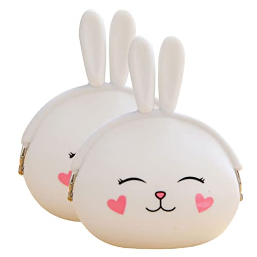 COLLBATH 2stücke Silikon Münzbörse Im Hasen-Design Kleine Geldbörse Für Kleingeld Und Münzen Für Damen Bunten Farben Praktisch Für Alltag Und Reisen von COLLBATH