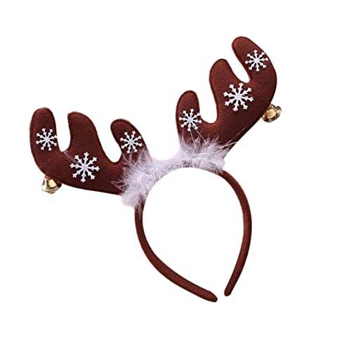 COLLBATH 2 Stück Geweih Stirnband Mit Glöckchen Weihnachts Haarreif Festlicher Kinder Kopfschmuck von COLLBATH
