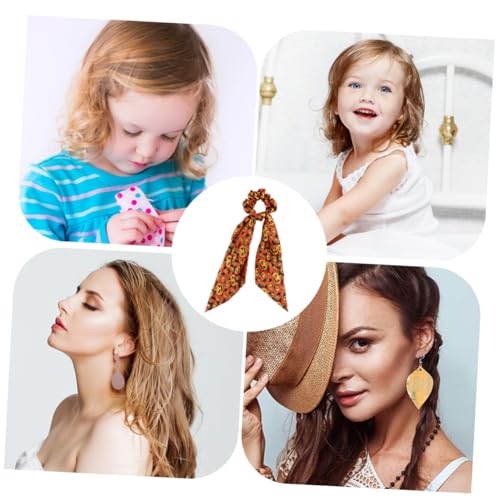 COLLBATH 2 Stück Halloween Haargummi mit Schleifen aus Weichem Elastischem Stoff Kürbis Motiv Leicht und Haarschonend für Damen und Mädchen Festliche Haaraccessoires für Party und Alltag von COLLBATH