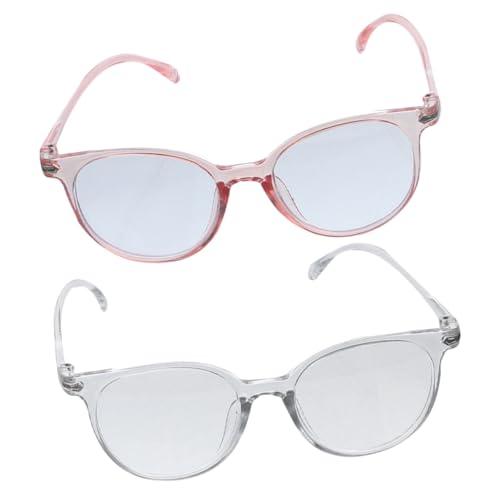 COLLBATH 2 Stück Herren Blaulichtfilter Brillen Leichte Komfortable Computerbrillen mit Transparentem Rosa rahmen Modisch und Robust für Alltag und Bildschirmarbeit von COLLBATH