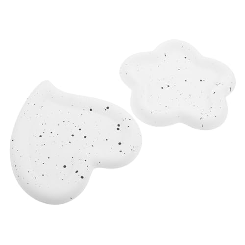 COLLBATH 2 Stück Herzförmige Nagelkunst-display-schalen aus Langlebigem Material Leichter Schmuckhalter und Schlüsselring-organizer Vielseitig als Foto-requisite für Make-up Parfüm und von COLLBATH