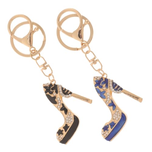 COLLBATH Strass-high-Heel-schlüsselanhänger Handtaschen-anhänger Charm Schlüsselanhänger Metall-Schuh-anhänger Glänzender High-Heel-schlüsselanhänger Schuh-Charm Dekorativer Schuh-anhänger von COLLBATH