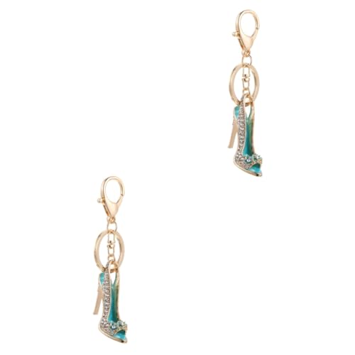 COLLBATH Schlüsselanhänger Schuh 2 Stück High Heels Schlüsselanhänger Kettenanhänger Schuh Schlüsselanhänger Schlüsselanhänger Armband Rucksack Ornament Goldene Absätze Geldbörsenanhänger Für von COLLBATH