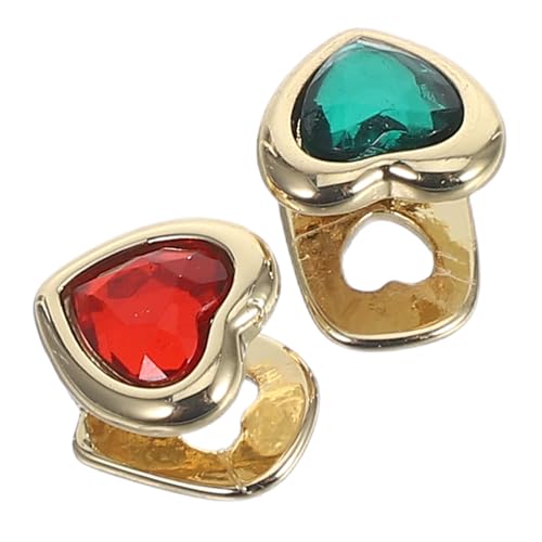 COLLBATH 2 Stück Hip Hop Zahnschmuck Herzförmige Acryl Strass Grills für Männer Frauen Rapper Kostüm Party Schmuck Modische Auffällige Zahnverzierung von COLLBATH