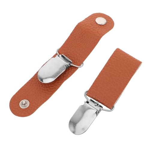 COLLBATH Elastischer Huthalter Clip 2er Satz Für Handtasche Reisezubehör Aus Pu-leder Multifunktionaler Hutcliphalter Für Taschen Und Gepäck von COLLBATH