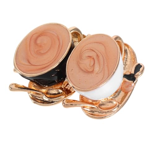 COLLBATH 2stücke Kaffee-emaille-anstecker Retro-anstecker Brosche Mit Tassen-design Emaille-kunst-anstecknadeln Dekorative Brosche Für Damenpullover Schals Rucksäcke von COLLBATH