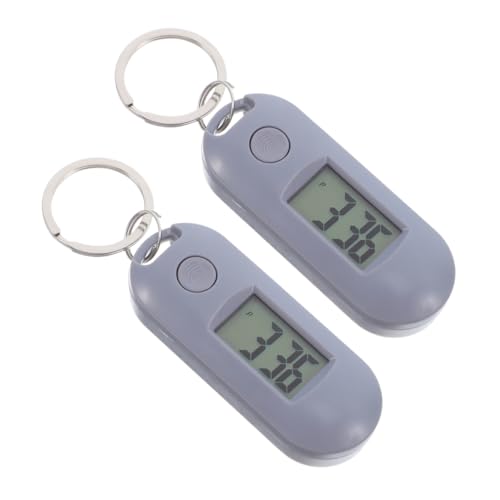 COLLBATH 2stücke Schlüsselanhänger-taschenuhr Mini-schlüsselanhänger-uhrenanhänger Leuchtuhr-schlüsselring Mini-digital-elektronikuhr Kleine Digitale Taschenuhr Geräuschlose von COLLBATH