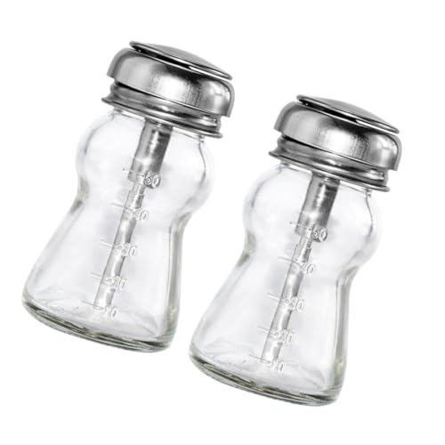 COLLBATH 2 Stück Nachfüllbare Glasflaschen mit Druckpumpe Dichte Nagellackentferner Flasche Praktische Leerbehälter für Nagellackentferner und Make up Entferner Platzsparend und von COLLBATH