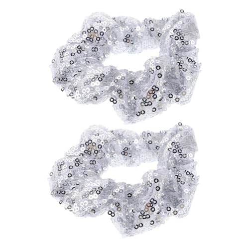 COLLBATH 2 Stück Pailletten Haargummis Weihnachts Haarring Pailletten Haarband Für Damen Weihnachts Stirnband Haarschmuck Pferdeschwanzhalter Haar Lametta von COLLBATH