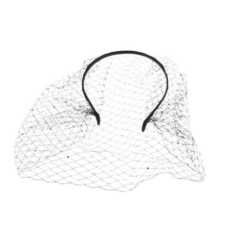 COLLBATH 2 Stück Perlen Rhinestone Fascinator mit Netzschleier für Hochzeiten Teepartys und Festliche Anlässe Schwarz und Weiß und Anpassbar von COLLBATH