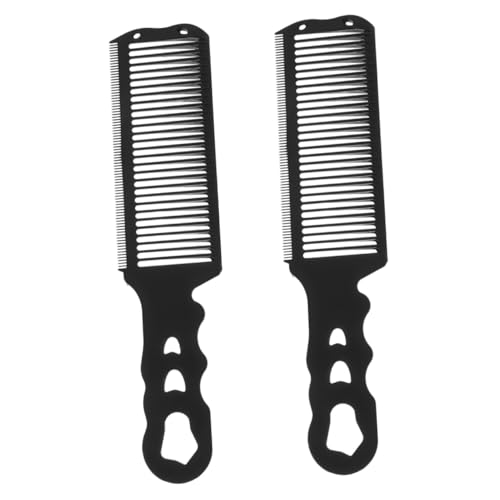 COLLBATH 2 Stück Professioneller Haarschneidekamm Langlebiger Friseurkamm mit Feiner Zahnung Nahtloses Kantenstyling für Damen und Herren Speziell für Salon und Barber Use von COLLBATH