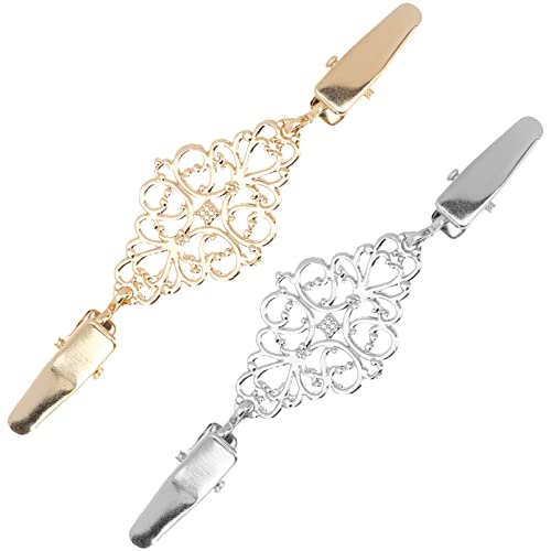 COLLBATH 2stücke Vintage Cardigan Clips Robuste Broschennadeln Für Kleidung Pullover Und Schals Elegante Spangen Für Damen Vielseitige Klammern Für Perfekten Look von COLLBATH