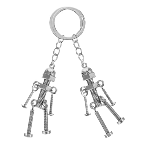 COLLBATH 2stücke Schlüsselanhänger Roboteranhänger Metall Schlüsselring Hängendes Ornament Taschen Rucksack Schlüsselbund Dekorative Anhänger von COLLBATH