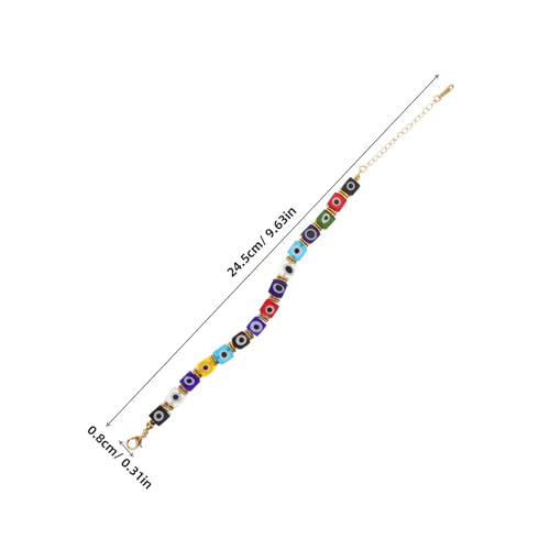 COLLBATH 2 Stück Schmuck Armband Mit Bösem Blick Kleine Perlenarmbänder Armband Mit Bösem Blick Armreif Mit Bunte Steinarmbänder Mit Für Frauen von COLLBATH