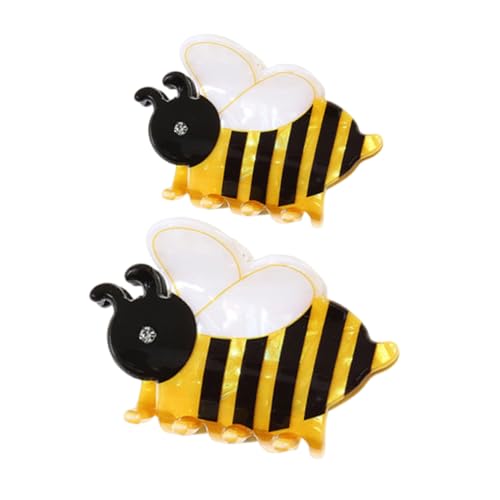 COLLBATH 2 Stück Teiliges Bienen Haarklammer Niedliche Bienenform mit Funkelnden Strasssteinen Leichte Langlebige Haarklammern für Frauen und Mädchen Vielseitig für Verschiedene von COLLBATH