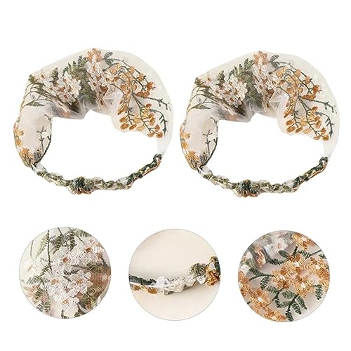 COLLBATH 2 Stück Teiliges Damen Stirnband mit Gesticktem Design Elastisch und Atmungsaktiv Modisches Haarschmuck für Mädchen Bequem und Langlebig für Partys und Alltag von COLLBATH