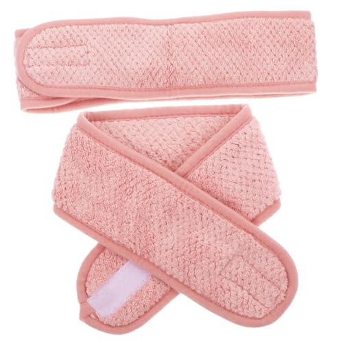 COLLBATH 2 Stück Teiliges Elastisches Makeup Haarband für Frauen Dehnbares Stirnband zum Waschen Duschen Spa Sport Verhindert Haare im Gesicht Bequemes Stirnband für Tägliche Hautpflege von COLLBATH