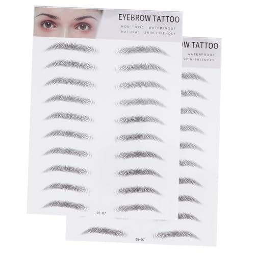 COLLBATH 2 Stück Teiliges Künstliche Augenbrauen Transfer Sticker Natürliche Haarähnliche Augenbrauen Einfache Anwendung Langanhaltend Geeignet für Männer und Frauen Schnelle von COLLBATH