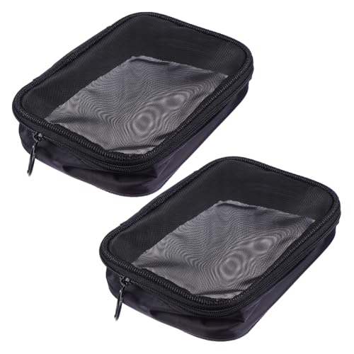 COLLBATH 2 Stück Teiliges Mesh Kosmetiktaschen Transparente Leichte Kulturbeutel für Reisen und Business Multifunktionale Toiletry Organizer Platzsparend und Praktisch für Damen von COLLBATH