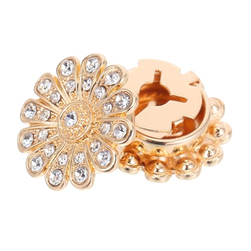 COLLBATH 2 Stück Teiliges Modische Strass-blumen Knopf-abdeckungen aus Langlebiger Legierung Dekorative Manschettenknöpfe für Hemden Jacken und Krawatten Unisex Leicht und Vielseitig von COLLBATH