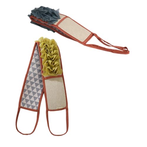 COLLBATH 2 Stück Teiliges Rücken peeling handtuch Doppelseitiger Körper peeling schwamm Sanftes Abreiben zur Hautreinigung Atmungsaktiv und Langlebig für Dusche und Bad von COLLBATH