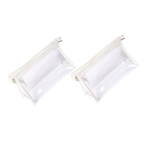COLLBATH 2 Stück Transparente Federmäppchen Große Kapazität Praktisch Schreibwaren Organizer Tragbare Stifttasche für Schule Büro Make Up Zubehör von COLLBATH