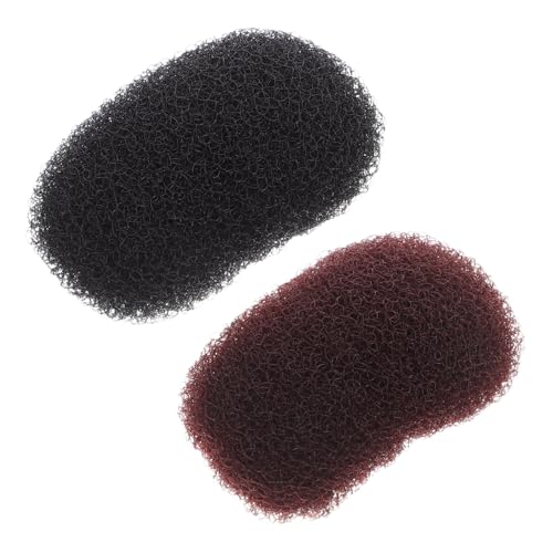 COLLBATH 2 Stück Unsichtbare Flauschige Haarpolster in Braun und Schwarz Haarklammern zum Anheben und Auffüllen für Frauen und Mädchen Dezentes Styling für Partys und Alltag von COLLBATH