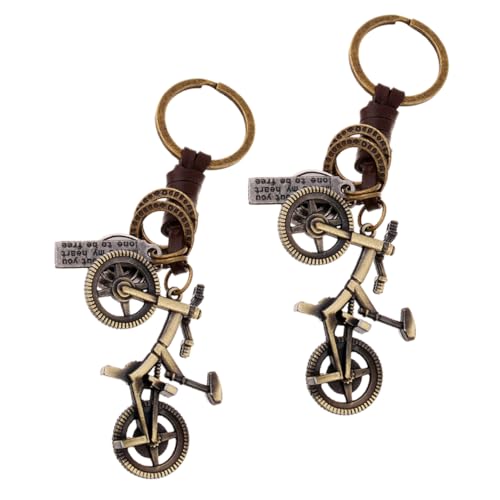 COLLBATH Fahrrad-schlüsselanhänger Aus Legierung 2er-Set Vintage-Bronze Motorrad-Design Schlüsselringe Für Männer Und Frauen Auto-anhänger von COLLBATH