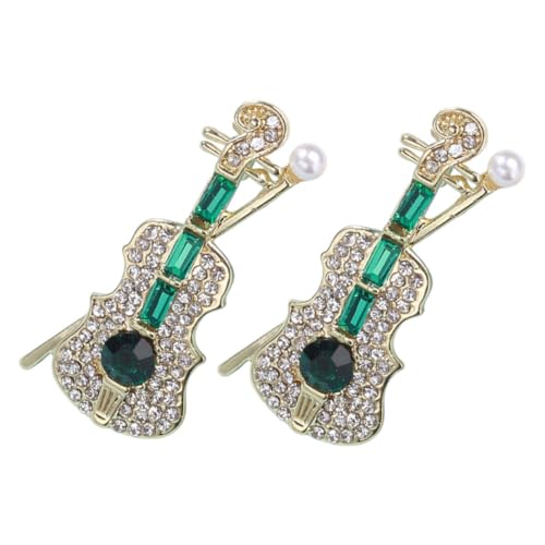 COLLBATH 2 Stück Violin Broschen Zinklegierung mit Musiker Anstecknadeln für Frauen Stilvolle Accessoires für Anzüge Kleider Vielseitig Einsetzbar für Verschiedene Anlässe von COLLBATH