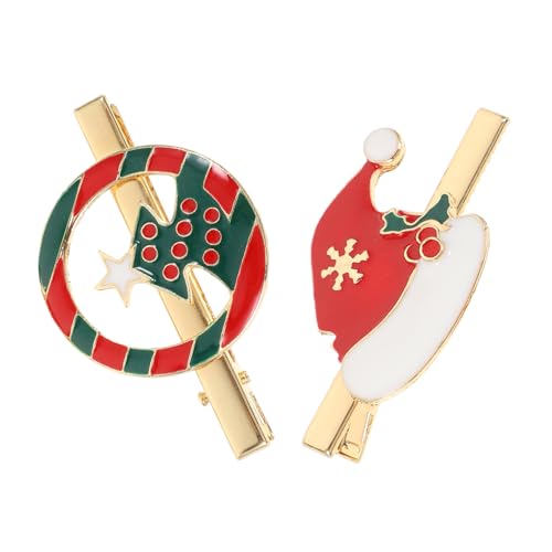 COLLBATH 2 Stück Haarspangen Aus Legierung Mit Weihnachtsmotiv Weihnachtshaarnadeln Kopfschmuck von COLLBATH