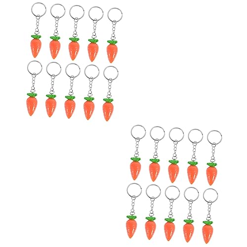 COLLBATH 2 Sets Eleganter Positiver Mini-schlüsselanhänger Mit Karottenmotiv Dekorative Mini-Karotten Hängender Karotten- Taschenzubehör 10 Stück * 2 von COLLBATH
