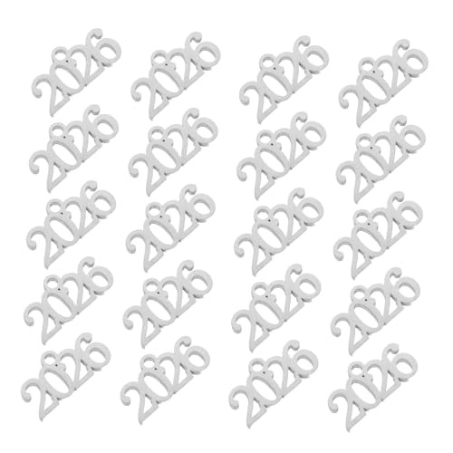 COLLBATH 20stücke Zahlen-charms Aus Edelstahl Für Halsketten Diy-sets Schmuckherstellung Abschlusskappen Festlichkeiten Und Jahresdekoration von COLLBATH