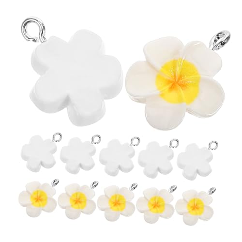 COLLBATH 20 Stück Plumeria Blumenperlen Leichte Diy Ohrhängerschmuck Accessoires für Kreative Bastelprojekte für Sommer Styles von COLLBATH