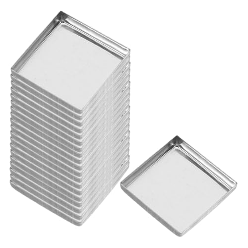 COLLBATH 20 Stück Teiliges Leere Quadratische Metall-make-up-dosen Nachfüllbare DIY Kosmetikpfannen für Lidschatten und Lippenstift Robustes Metall für Professionelle und Private von COLLBATH