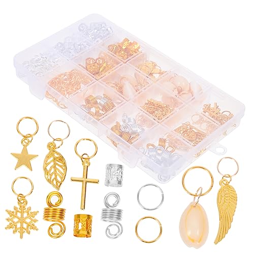 COLLBATH 200 Stück Dreadlocks Haarschmuck Set Metall Haarringe für Diy Zöpfe Verstellbare Haarperlen Langlebig und Einfach zu Verwenden Geeignet für Kreative Frisuren von COLLBATH