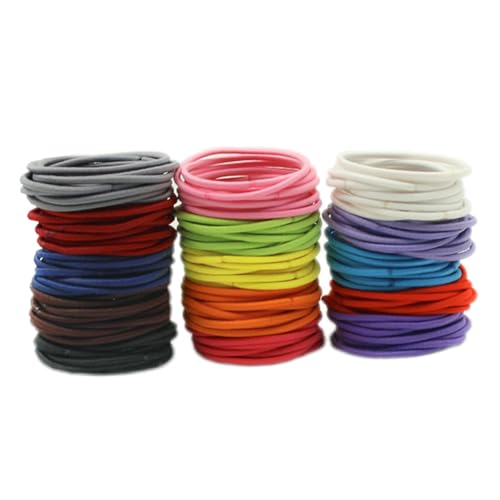 COLLBATH 200 Stück Teiliges Elastisches Haargummi Langlebige Haarbänder für Mädchen und Frauen Vielseitige Ponytail Halter Bunte Mischung Robust und Sicher für Täglichen Zufällige Farbe von COLLBATH