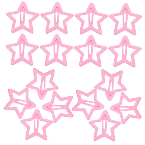 COLLBATH 20 Stück Stern-haarspangen Metall-haarspangen Mit Druckknopf Süße Haar-accessoires Für Mädchen Und Frauen Langlebig Und Einfach Zu Verwenden von COLLBATH