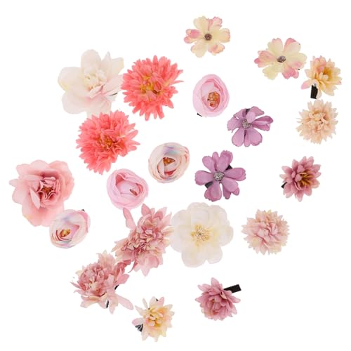 COLLBATH 21 Stück Teiliges Blüten Haarspangen mit Mehrschichtigen Blütenblättern Stilvolle Sommer Haarklammern für Damen Geeignet für Hochzeit Alltag Party und Geschenkideen von COLLBATH