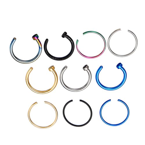 COLLBATH 22 Stück Teiliges Edelstahl Nasenpiercing Nasenring Labret Lippen Piercing Schmuck für Damen Langlebig Hautfreundlich Glatte Oberfläche Komfortabel Täglich Tragbar von COLLBATH