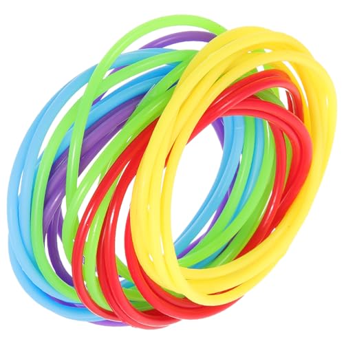 COLLBATH 25 Stück Teiliges Farbiges Silikonarmband Elastische Jelly Bracelets in Farben Vielseitige Damenarmbänder Haargummis Party outfits Geeignet von COLLBATH